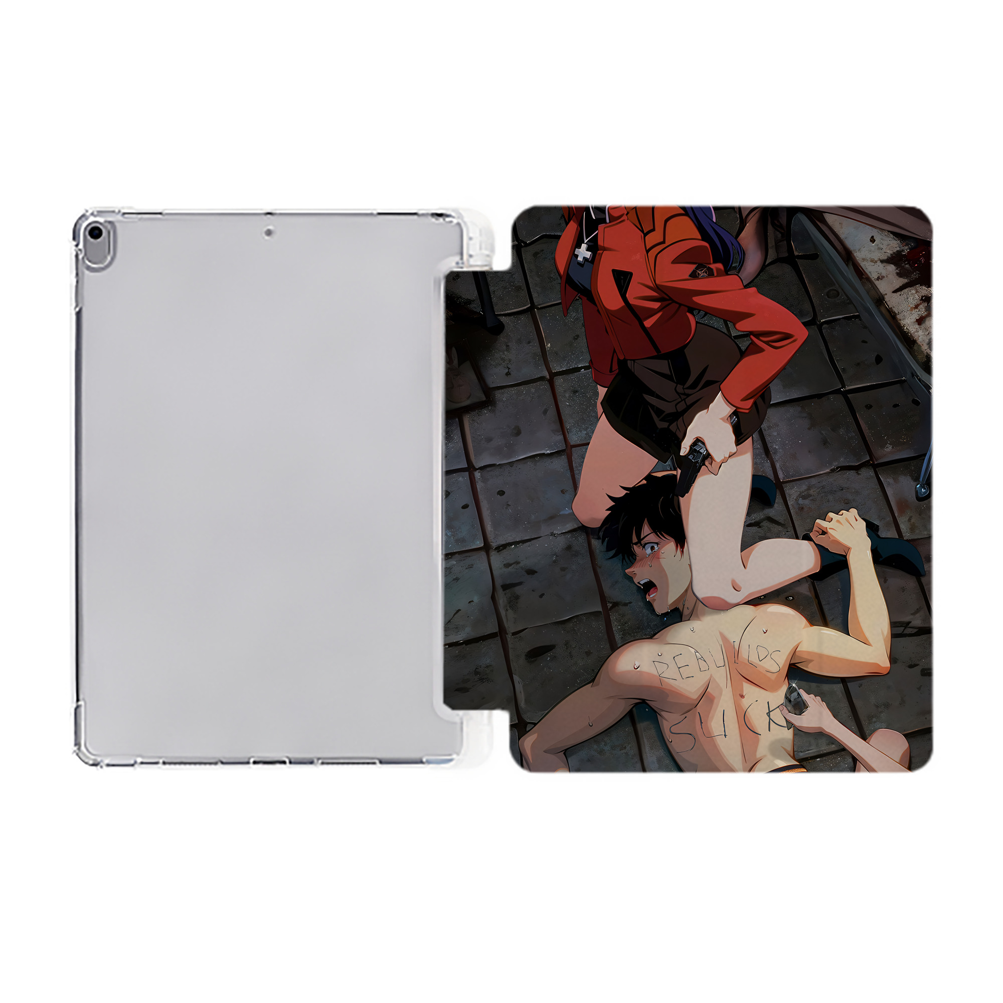 （画像用） EVA 新世紀エヴァンゲリオン IPad ケース ペン収納付き 三つ折りスタンド PUレザー×シリコン 対応機種9.5/10.5/10.9インチ